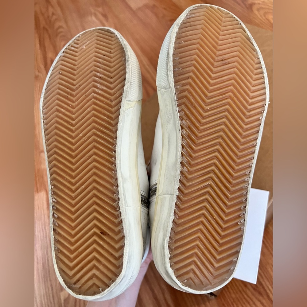 Golden Goose White Leather Slide Silver Glitter Pink Size 36 - Picture 8 of 8